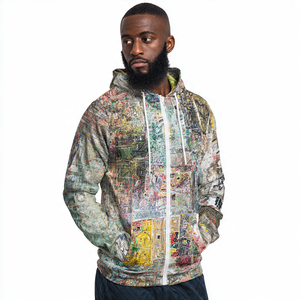 <b>Men</b> Winter Sublimation Hoodies Baggy Jogging Wear Printed Hoodie <b>Men's</b> Drop Shoulder Sublimated Hood Top <b>Mens</b> - Product Image 4