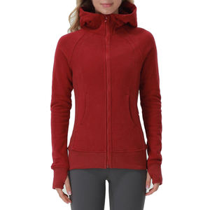 2025 Otoño Invierno mujer señoras mujeres cremallera gruesa deportes entrenamiento ejercicio entrenamiento correr Atlético fitness yoga jaket sudaderas con capucha - Product Image 4