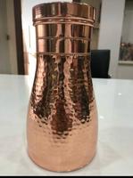 Gelas Air Tembaga Murni 1,5L Buatan Tangan, Ramah Lingkungan, dengan Tutup Logam, untuk Kesehatan Ayurveda, Cocok untuk Penggunaan Sehari-hari