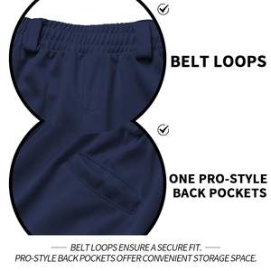 OEM/ODM Custom Baseball Trousers for Men Youth Sports Uniform Pants Breathable Stretch Athletic Softball Joggers with Pockets - Product Image 3