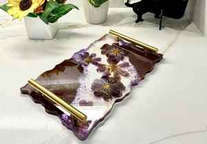 Bandeja de Servicio de Resina Transparente con Asas, Tamaño Personalizado, Fabricante Mayorista, Tamaño y Características Personalizables - Product Image 4