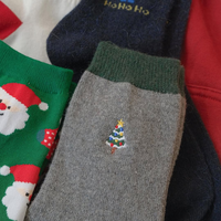 Chaussettes de Noël cadeau pour hommes chaussettes femmes enfants Logo personnalisé père noël bonhomme de neige renne chaud hiver coton chaussettes fabricant
