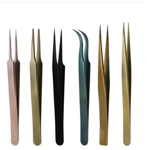 Outil de beauté, pince à épiler en acier inoxydable, pointe fine précise, manipulation précise des cils, usage professionnel HERMANN - Product Image 1