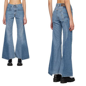 กางเกงยีนส์เดนิมผู้หญิงขายดี |   กางเกงขายาวทรงตรงเอวสูงผ้ายืดสไตล์วินเทจผ้าฝ้าย 100% |   กางเกงยีนส์ฤดูหนาวขนาดสั่งทำพิเศษ - Product Image 2