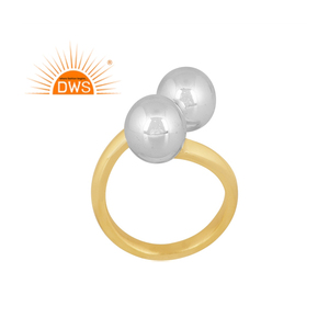 Último diseño hecho a mano chapado en oro anillo ajustable Demi fabricante de joyería fina colección delicada - Product Image 1