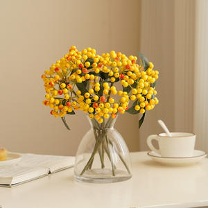 Bouquets de fleurs artificielles et de fruits W-A0129 Décoration de Noël Arrangement de fleurs Accessoires Baies artificielles - Product Image 2