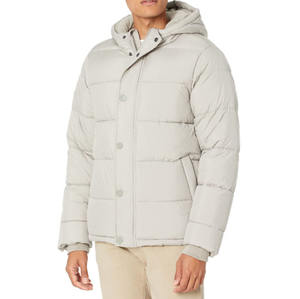 Veste matelassée d'hiver décontractée en cuir véritable et toile imperméable pour homme, de haute qualité, dernier design - Product Image 4