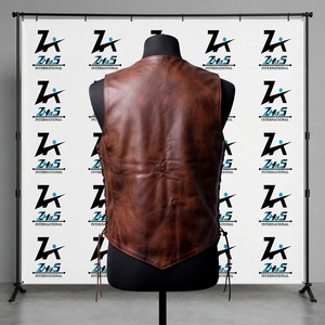 Manufacture Style Reasonable Price Winter Warm <b>Leather</b> <b>Vest</b> With Zipper Closure V-neck Collar Casual Outerwear <b>Leather</b> <b>Vest</b> - Product Image 2