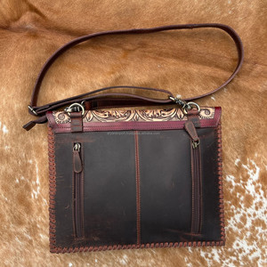 กระเป๋าสะพายคาดลำตัวหนังวัวแท้สำหรับผู้หญิงผมแบบตะวันตก - Product Image 4