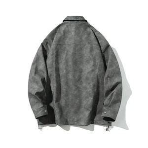 Chaquetas de solapa de primavera y otoño para hombre de Massgorule, abrigos de retales retro, chaquetas de cuero estampadas versátiles, chaquetas de trabajo de alta calidad - Product Image 3