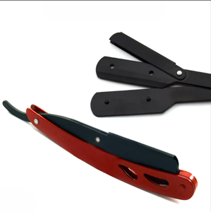 Rasoir pour hommes de qualité industrielle Rasoir de barbier à bord droit pour rasage manuel de la barbe Cadeau de shavette remplaçable en acier inoxydable pour - Product Image 6