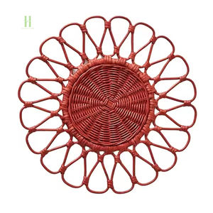 Meilleures ventes : Sous-plats en rotin vert, sets de table bohèmes en rotin, sous-plats en osier, vente chaude OEM, du Vietnam - Product Image 5