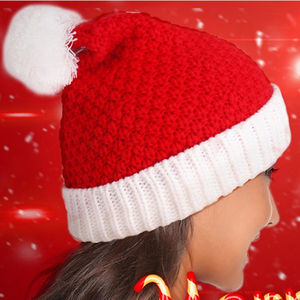 Gorro Navideño de Terciopelo Grueso con Diseño de Logotipo Personalizado Bordado, Gorro de Santa Claus para Celebrar - Product Image 5
