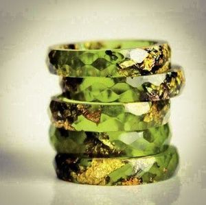 BRACELET Bijoux Résine Acrylique Bracelet Bracelet Exagéré Éblouissant Multicolore Large Irrégulier Carré Acrylique Bracelets Femmes - Product Image 5