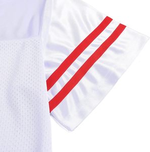Maillots de football américain respirants de haute qualité, grande taille, vierges, à manches rayées, avec motifs brodés ou sublimés, vente en gros - Product Image 3