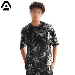 T-shirt à manches courtes et short en pur coton à motif tie-dye Ensemble deux pièces Ensembles courts d'été à la mode PAR AMAZING INDUSTRIES - Product Image 3