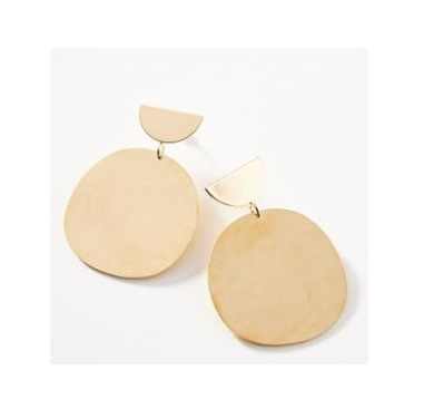 Contemporary Metal Gold Earrings with Smooth Sleek Finishes and Modern Detailing for a Refined Luxurious Touch