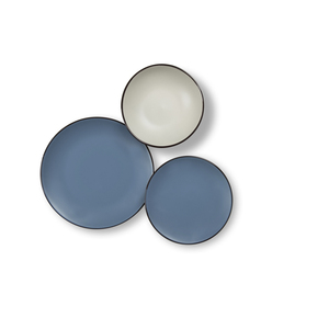 Excelsa Set di stoviglie in ceramica blu luna 18 pezzi blu modello porcellana 64381 - Product Image 2