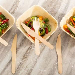 Juego de cuchillos de cuchara tenedor biodegradable para la industria de la hostelería Cubiertos verde de catering para eventos y servicio de comida corporativa - Product Image 1