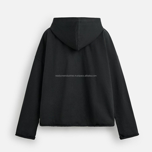 เสื้อฮู้ดผ้าเกล็ดปลาแบบปรับแต่งเองได้สำหรับผู้ชายเสื้อครอปแบบมีซิปสำหรับฤดูหนาวซักด้วยกรด400gsm - Product Image 6