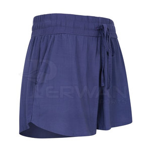 Shorts Deportivos Transpirables de Secado Rápido para Mujer, Último Estilo, Color Sólido, Personalizados, de Alta Calidad, Poliéster/Algodón, Cintura con Cordón - Product Image 2