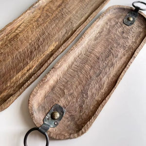 Plateau de service moderne en bois massif, plateaux décoratifs pour la maison, le restaurant et l'hôtel, design personnalisé disponible en gros - Product Image 3