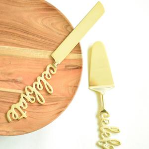 Celebrate Handle Cake Server Utensilio de postre para cortar y servir pasteles Pasteles Bodas Fiestas y eventos especiales - Product Image 1