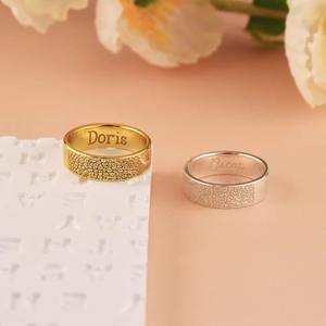 Anillo personalizado de moda para amantes de mascotas, joyería conmemorativa con estampado de Nariz de perro personalizado con característica de nariz grabada - Product Image 2