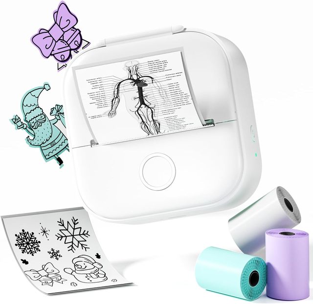 Portable Mobile Phomemo T02 Pocket Mini Photo Receipt Printer 53mm Thermal Inkless Label Printer with 203dpi Resolution in Stock