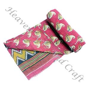 Couverture Kantha Gudari, couverture Kantha Gudari, vente en gros, fournisseur d'or, GD2136, couverture Kantha faite à la main, coton imprimé indien - Product Image 6