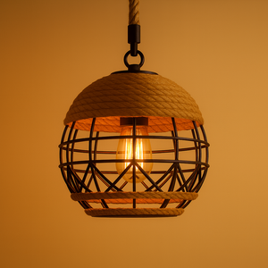 LÁMPARA COLGANTE DE YUTE DE METAL DE ÚLTIMO DISEÑO LUZ DE GABINETE ESENCIAL PARA LA DECORACIÓN DEL HOGAR O DEL HOTEL DECORACIÓN DE NAVIDAD - Product Image 1
