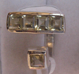 Adjustable Silver <b>Gemstone</b> <b>Ring</b> for <b>Men</b> Rhodium Plated Fine Jewelry for Weddings - Product Image 1