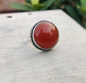 Bijoux pour femmes Bague style bohème en argent 925 Sterling Silver Cornaline Gemstone Trending Handmade Ring Gift For Love - Product Image 4