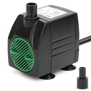 Pompe à eau submersible de bureau extérieure ultra silencieuse, débit de 450 L/H, hauteur maximale de refoulement de 95 cm, pour fontaine de <span class=keywords><strong>jardin</strong></span>, bassin, cascade, aquarium - Product Image 1