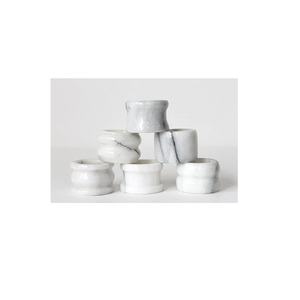 Décoration de table en vrac en marbre écologique anneaux de serviette blancs élégants nouveaux anneaux de serviette prix de gros - Product Image 1