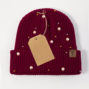 Wholesale Winter Fashion Men Women Unisex Warm Knitting Wool Sports Outdoor Caps Rhinestone Beanies Hats - Product Image 3