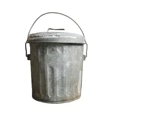Único galvanizado metal lixo bin lata de lixo para banheiro home office cozinha restaurante quarto quarto lixo lixo bin 2023