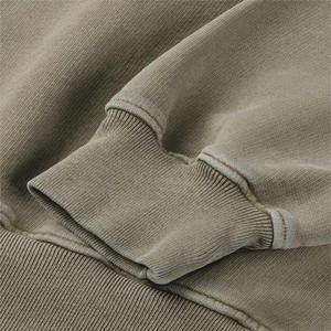 Sudadera de algodón de corte cuadrado de alta calidad para hombre, sudaderas con capucha de cuello redondo de algodón 100% con hombro caído, diseño recortado, proveedor de fábrica - Product Image 4