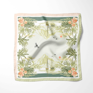 Newest Design Soft Real Silk Twill Printed Geometric <b>Scarf</b> Wraps Hand Embroidery 100% Silk <b>Scarf</b> Women - Product Image 5