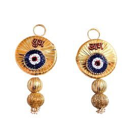 New arrival Evil Eye Shubh and Labh Hangings With Gotta Zari Work Hangings for Home and Diwali Festivals Season Hook Hangings - Product Image 5