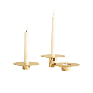 Bougeoir moderne en métal noir en forme de vague, support pour 3 bougies coniques, décoration minimaliste pour mariage et maison au meilleur prix - Product Image 3