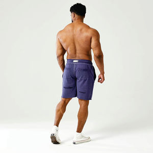Wicking Loopback Sweat Patriot Blue Golden Era Pantalones cortos rasgados Sensación de la mano suave Humedad elástica natural - Product Image 5