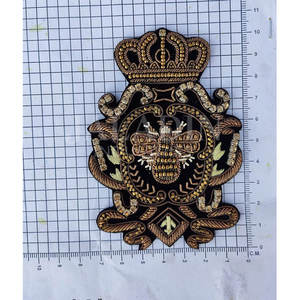 Insignias Bordadas a Mano de Tenedor y Cuchillo, Insignias de Hilo Metálico Dorado para Blazer, Parches Bordados con Hilo Metálico Personalizados 2025 - Product Image 4