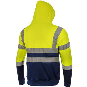 Softshell <b>Hoodie</b> Sweatshirt for <b>Men</b> Traffic Warmer Security Workwear Uniform Construction Hi Vis Reflective Safety <b>Mens</b> - Product Image 6