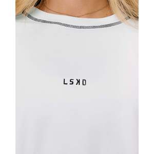 เสื้อยืดคอตตอน FLX ทรงโอเวอร์ไซส์ รุ่น Go-To Contrast สีขาว-ดำ - Product Image 3