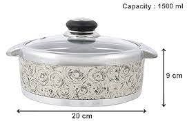 Casserole en métal de conception moderne avec couvercle à bouton ornemental élégant dégageant le charme et l'élégance - Product Image 2