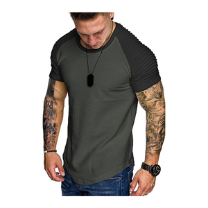 Wholesale Custom Logo Athletic Fitness Gym Men Short Sleeve <b>T</b> <b>Shirt</b> Summer Muscle Slim Fitted Crewneck Longline Tees <b>Shirts</b> - Product Image 1
