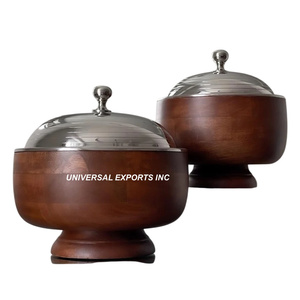 หม้ออุ่นอาหารทำจากไม้วอลนัทสำหรับทำอาหารทำด้วยมือสไตล์คลาสสิก - Product Image 1