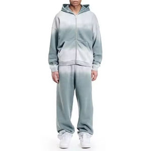 Chándal recortado con lavado ácido Vintage para hombre, nueva moda, ropa de calle, conjunto de impresión Digital, secado rápido, sostenible, para adultos - Product Image 1