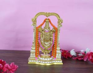 Figura Decorativa Hecha a Mano con Polvo de Mármol del Dios Hindú Tirupati Balaji, para Decoración del Hogar, Templo o Regalo - Product Image 5